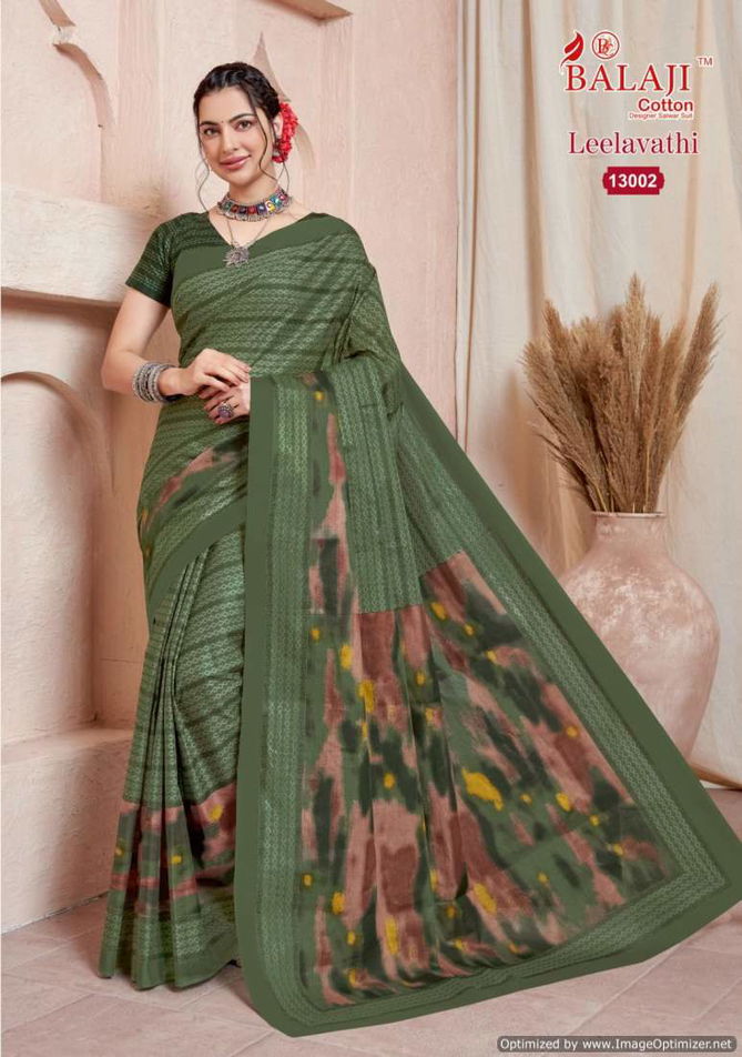 Leelavathi Vol 13 By Balaji Pure Cotton Printed Saree Wholesale Suppliers In India